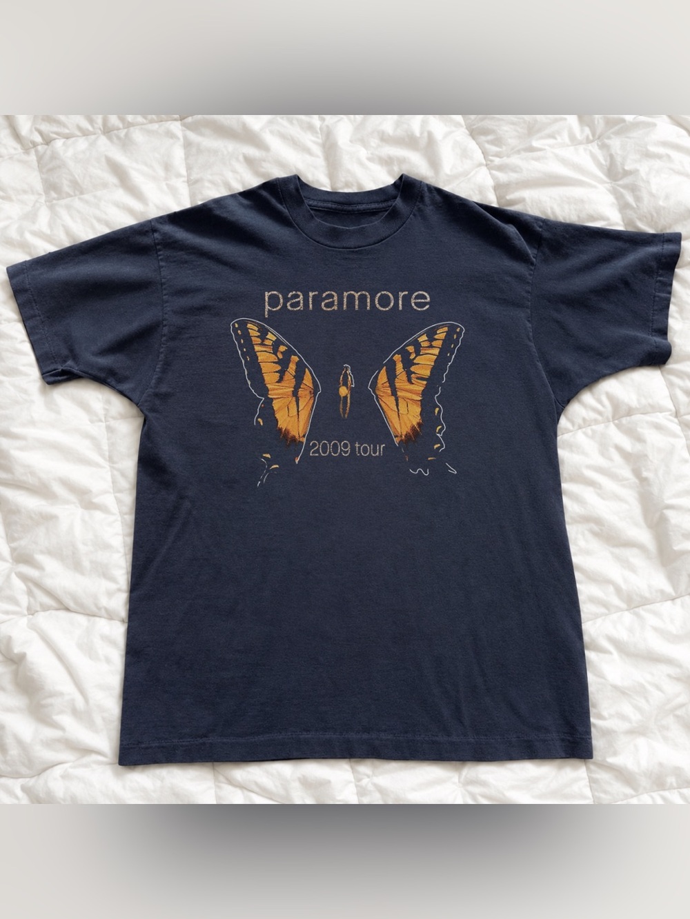 Black Paramore 2009 Tour Butterfly Graphic Tee